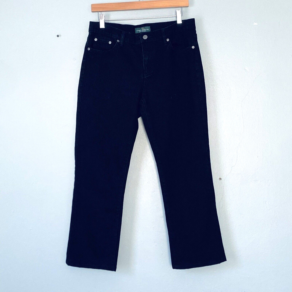 Lauren Ralph Lauren Jeans Women Size 10 Black Denim Classic Straight Minimalist